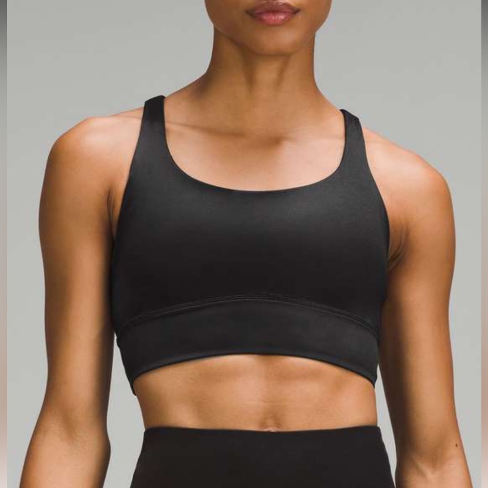 lululemon athletica Black Scoop Neck Sports Bra